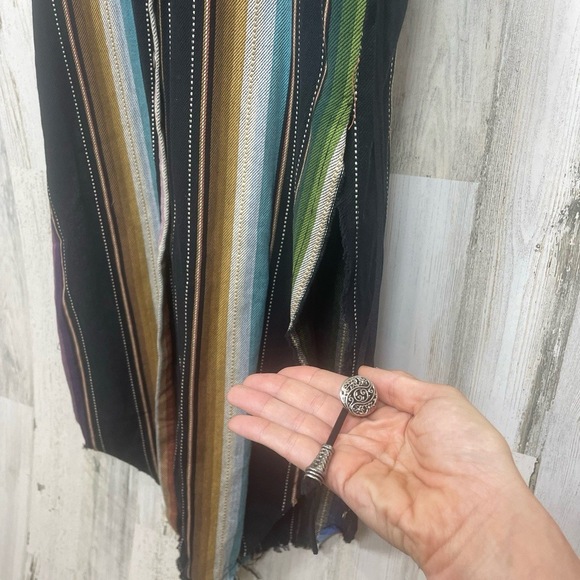 L & B Lucky & Blessed Serape Button Up size M Lace Up Western Rodeo - Picture 7 of 13